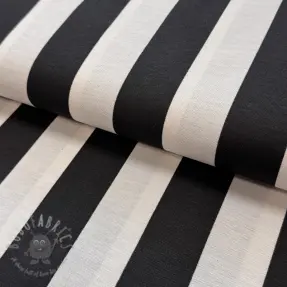 Dekorativna tkanina premium Joyful basic stripe black
