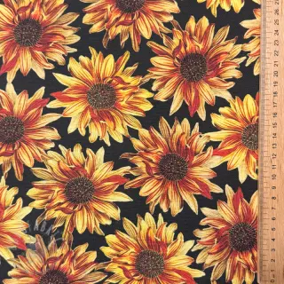 Dekorativna tkanina premium Golden bloom night digital print
