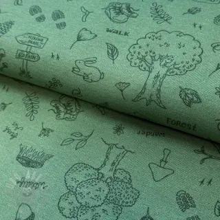 Dekorativna tkanina premium Wander woods doodle