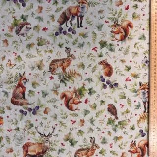Dekorativna tkanina Linenlook Animal forest dream digital print