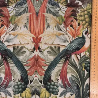 Dekorativna tkanina Linenlook Leafy paradise bird digital print