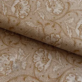 Dekorativna tkanina Linenlook Bloomy art craft yellow