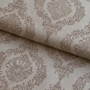 Dekorativna tkanina Linenlook Baroque damask charm taupe