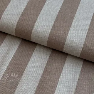 Dekorativna tkanina Linenlook Joyful basic stripe taupe