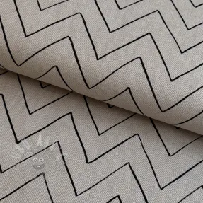 Dekorativna tkanina Linenlook Freehand zigzag lines