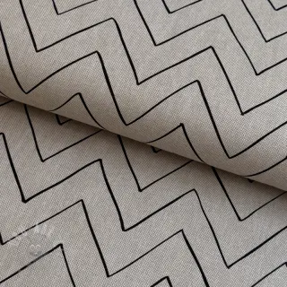 Dekorativna tkanina Linenlook Freehand zigzag lines