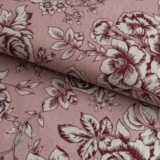 Dekorativna tkanina Linenlook Elegant rose bloom wine