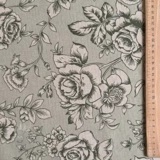 Dekorativna tkanina Linenlook Elegant rose bloom army