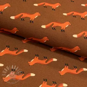 Dekorativna tkanina premium Fox parade brown