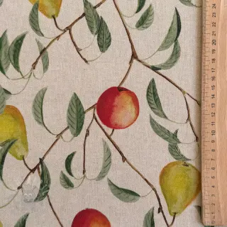 Dekorativna tkanina Linenlook Apple pear branch digital print