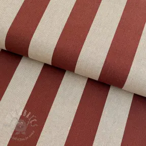 Dekorativna tkanina Linenlook Joyful basic stripe terra