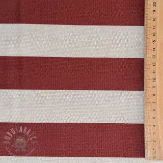 Dekorativna tkanina Linenlook Joyful basic stripe terra