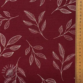 Dekorativna tkanina Linenlook Elegant leaf branch wine