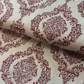 Dekorativna tkanina Linenlook Baroque damask charm wine