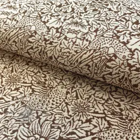 Dekorativna tkanina GOBELIN premium Anemone art craft brown