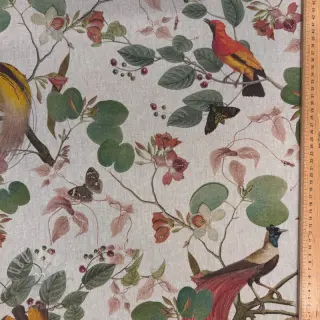 Dekorativna tkanina Linenlook Orchid paradise bird digital print