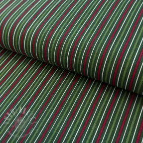 Dekorativna tkanina premium Line Xmas stripe army