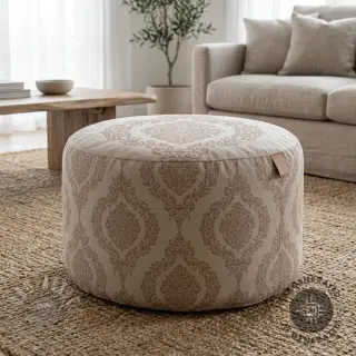 Dekorativna tkanina Linenlook Baroque damask charm taupe