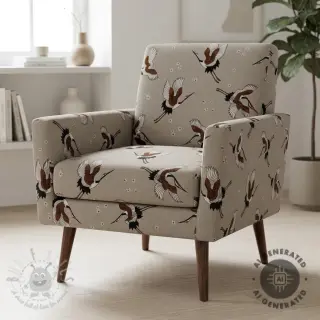 Dekorativna tkanina Linenlook Crane blossom sky