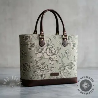 Dekorativna tkanina Linenlook Elegant rose bloom army