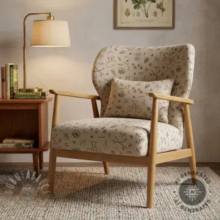 Dekorativna tkanina Linenlook Wander woods doodle