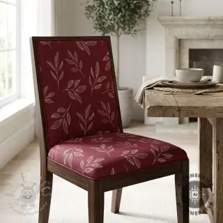 Dekorativna tkanina Linenlook Elegant leaf branch wine