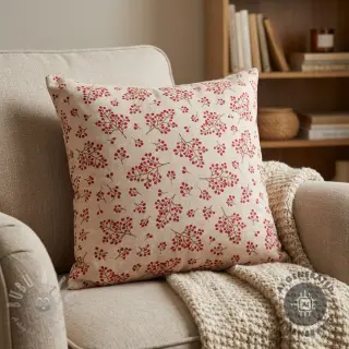 Dekorativna tkanina Linenlook Winter berry bloom