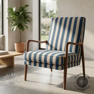 Dekorativna tkanina Linenlook Joyful basic stripe denim