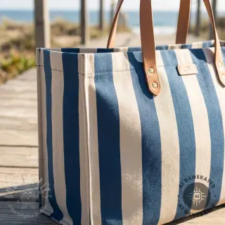 Dekorativna tkanina Linenlook Joyful basic stripe denim