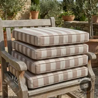 Dekorativna tkanina Linenlook Joyful basic stripe taupe