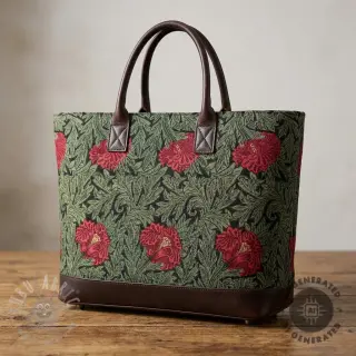 Dekorativna tkanina GOBELIN premium Poppy art craft black