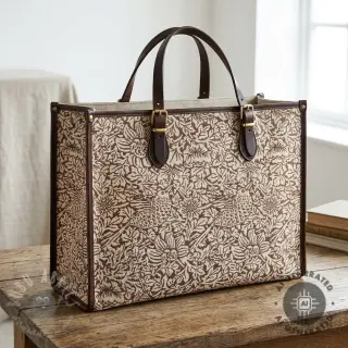 Dekorativna tkanina GOBELIN premium Anemone art craft brown