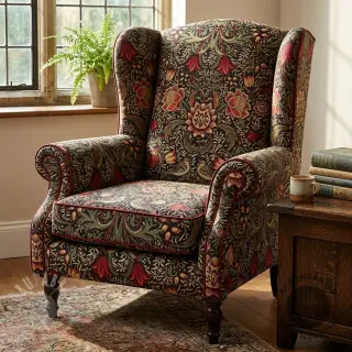 Dekorativna tkanina GOBELIN premium Ornate art craft black