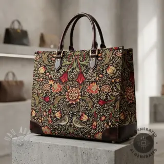 Dekorativna tkanina GOBELIN premium Ornate art craft black