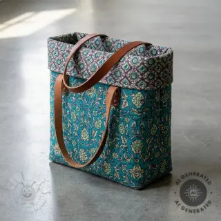 Samet VELVET QUILT Flowers abstract petrol