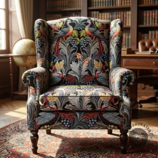 Dekorativna tkanina GOBELIN premium Leafy paradise bird