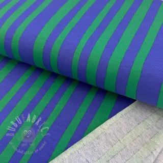 Triko Stripes by JENNIFER BOURON blue green ORGANIC
