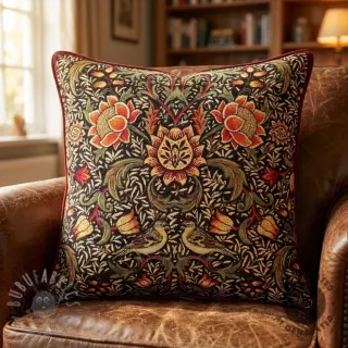Dekorativna tkanina GOBELIN premium Graceful art craft black PANEL