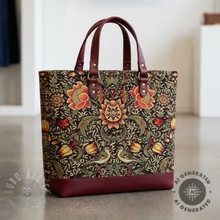 Dekorativna tkanina GOBELIN premium Graceful art craft black PANEL