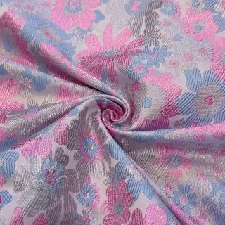 Tkanina za ženski kostim JACQUARD Flowers light lilac