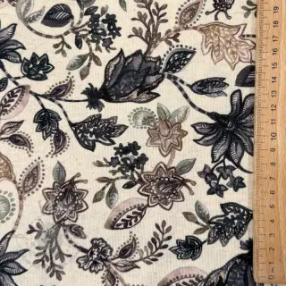 Pamučni vafel Flowers navy digital print