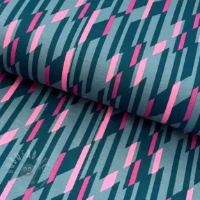 Tkanine za večernje i Ženske haljine PUNTA DI ROMA Abstract dark mint