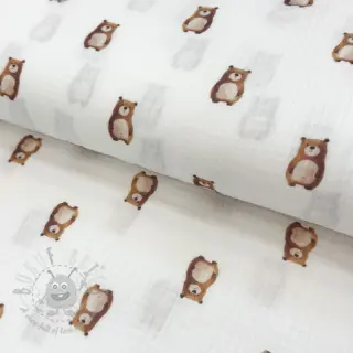 Tetra Tkanina/Muslin Animals design B digital print ORGANIC