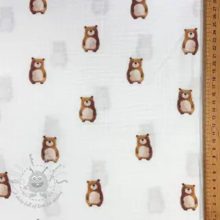 Tetra Tkanina/Muslin Animals design B digital print ORGANIC