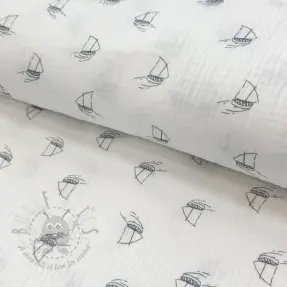 Tetra Tkanina/Muslin Boats white