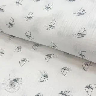 Tetra Tkanina/Muslin Boats white