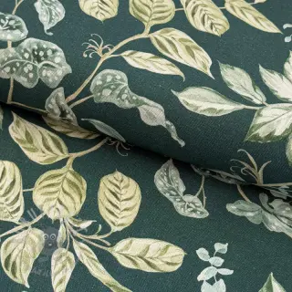 Dekorativna tkanina Plants dark green digital print