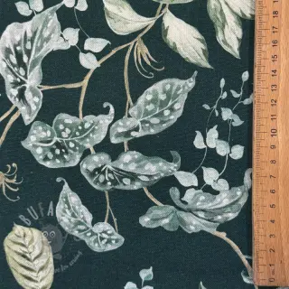 Dekorativna tkanina Plants dark green digital print