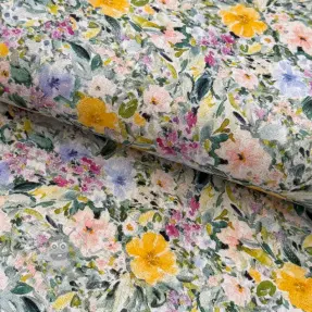 Viskoza s lanom CREPE Flowers Simi digital print