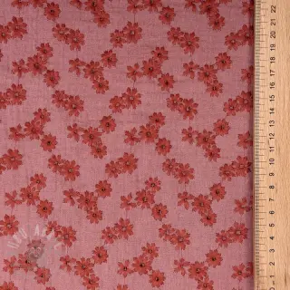 Tetra Tkanina/Muslin EMBROIDERY Tossed flowers blush